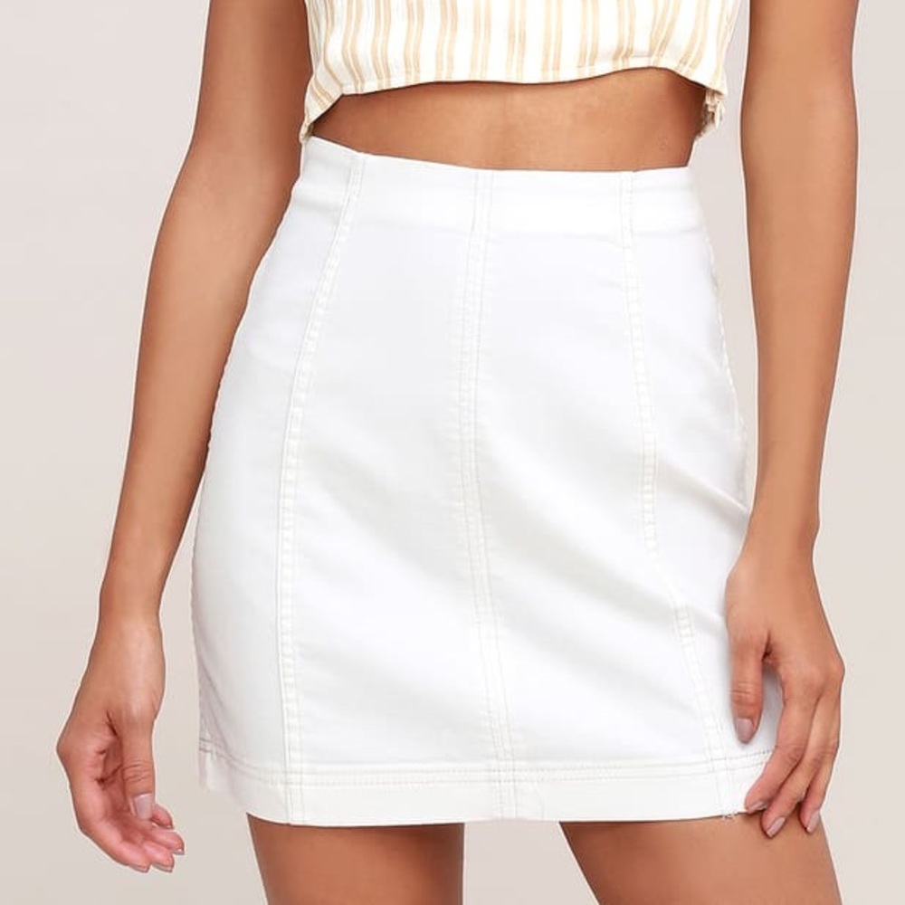 Free People Modern Femme White Skirt